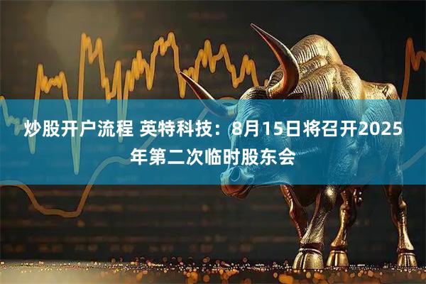 炒股开户流程 英特科技：8月15日将召开2025年第二次临时股东会